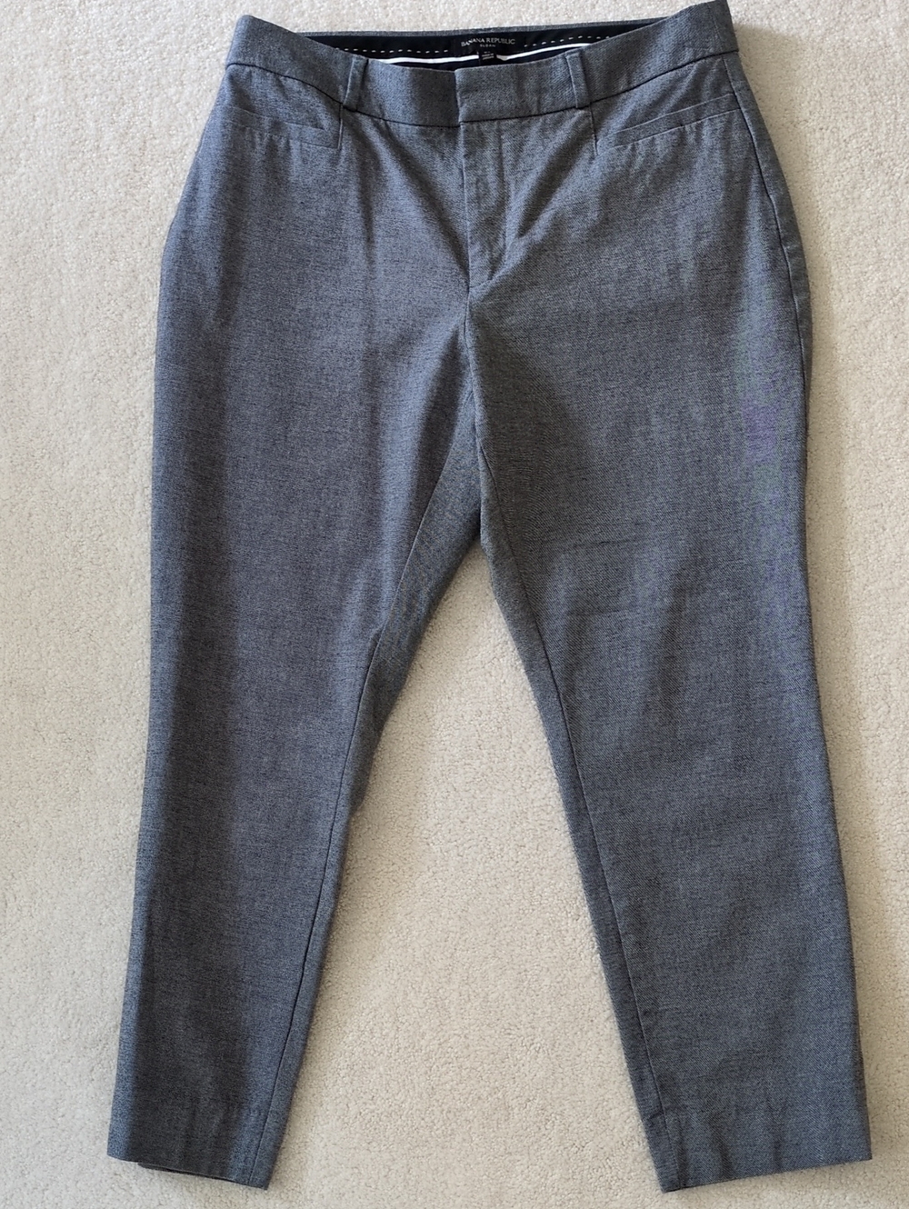 Banana Republic Sloan Pants 8 Short Gray Office